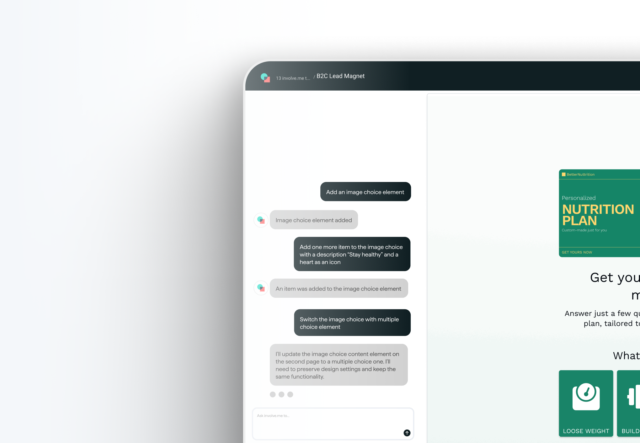 Chat met de AI-agent om binnen enkele seconden complete conversietrajecten op te zetten en te optimaliseren